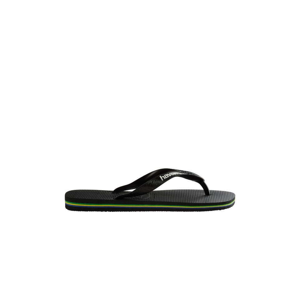 Unisex Flip-Flops Black - Havaianas Brasil Logo