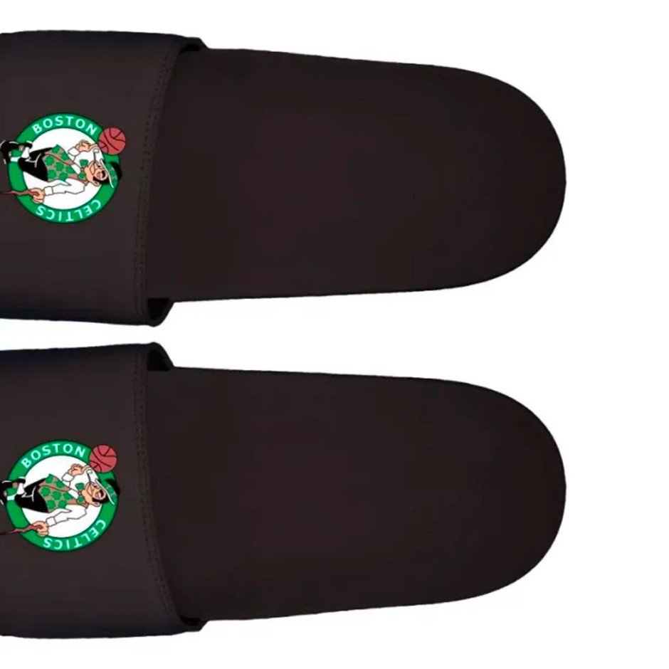 Unisex Παντόφλες Μαύρες - Islide Motto Boston Celtics 