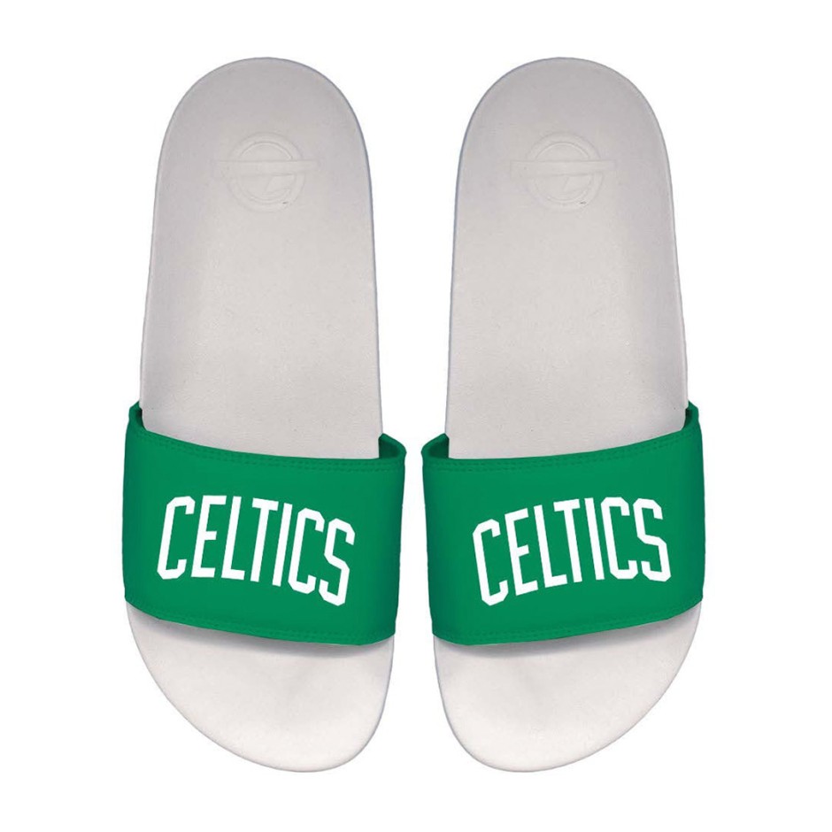 Unisex Παντόφλες Λευκές - Islide Motto 2-Tone Boston Celtics 