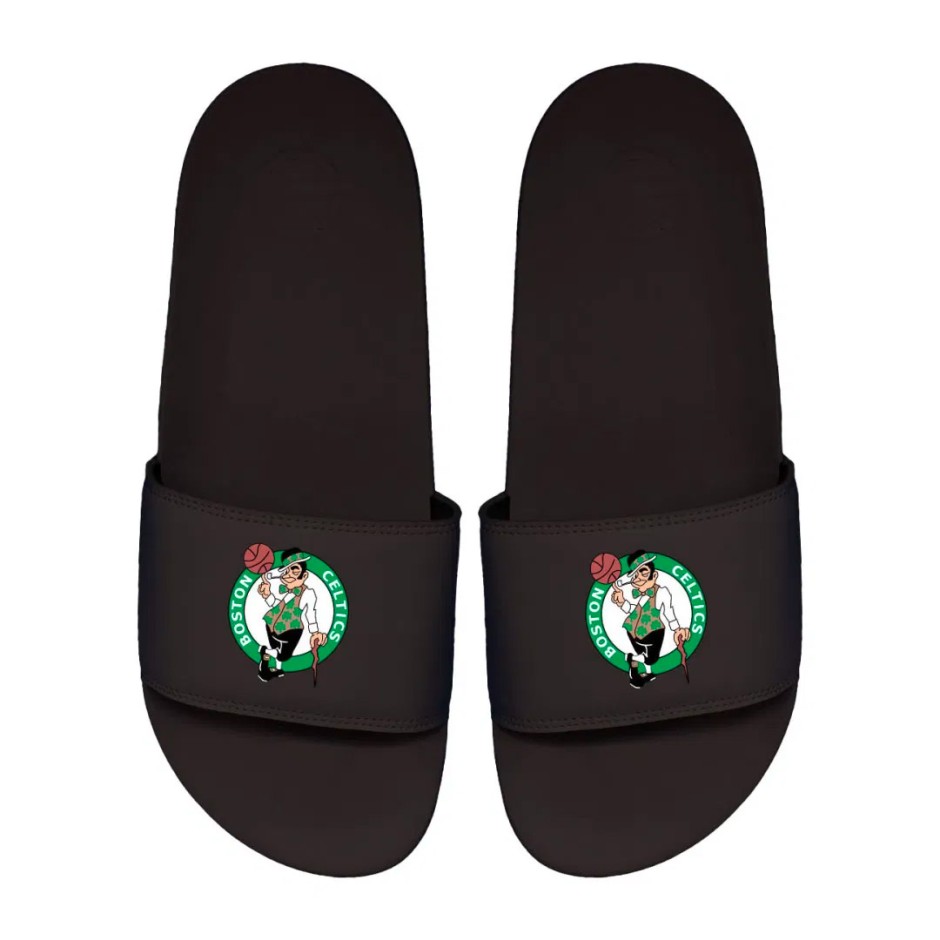 Unisex Παντόφλες Μαύρες - Islide Motto Boston Celtics 