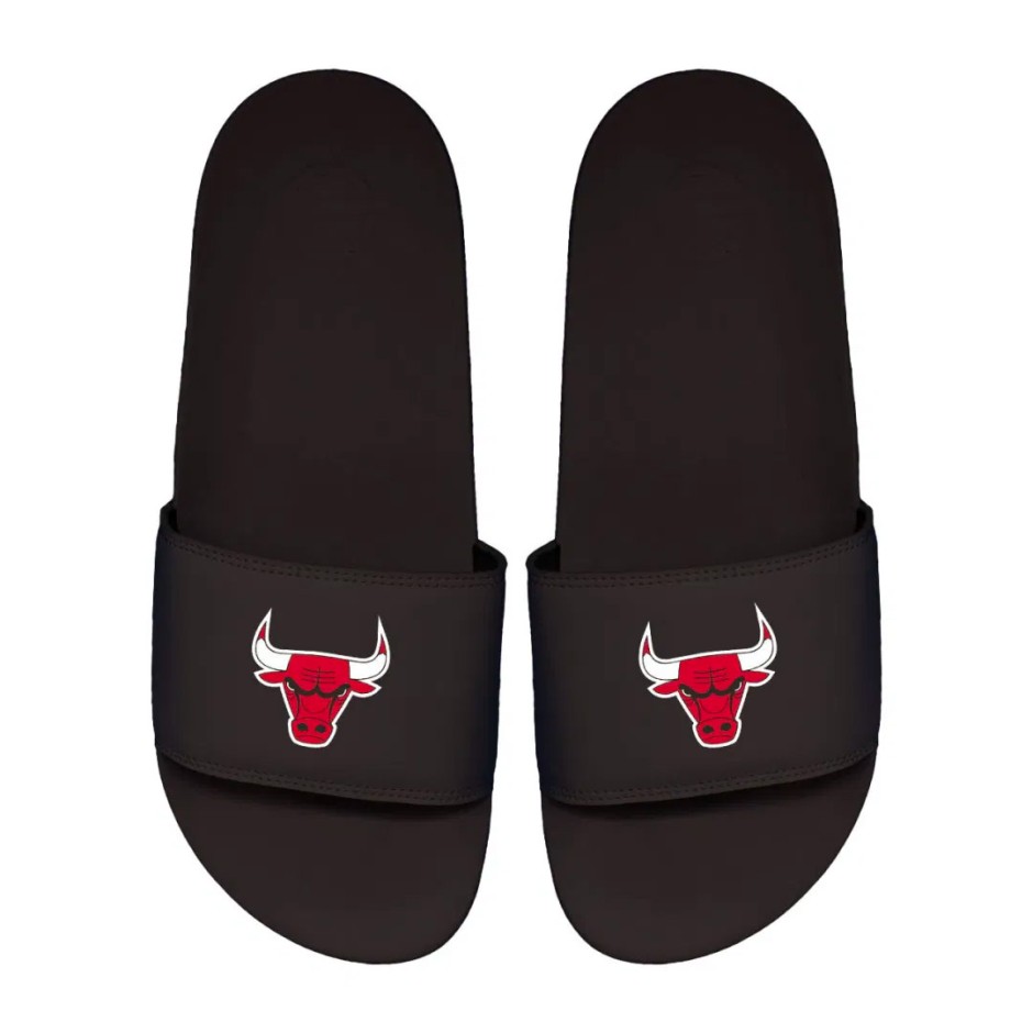 Unisex Παντόφλες Μαύρες - Islide Motto Chicago Bulls