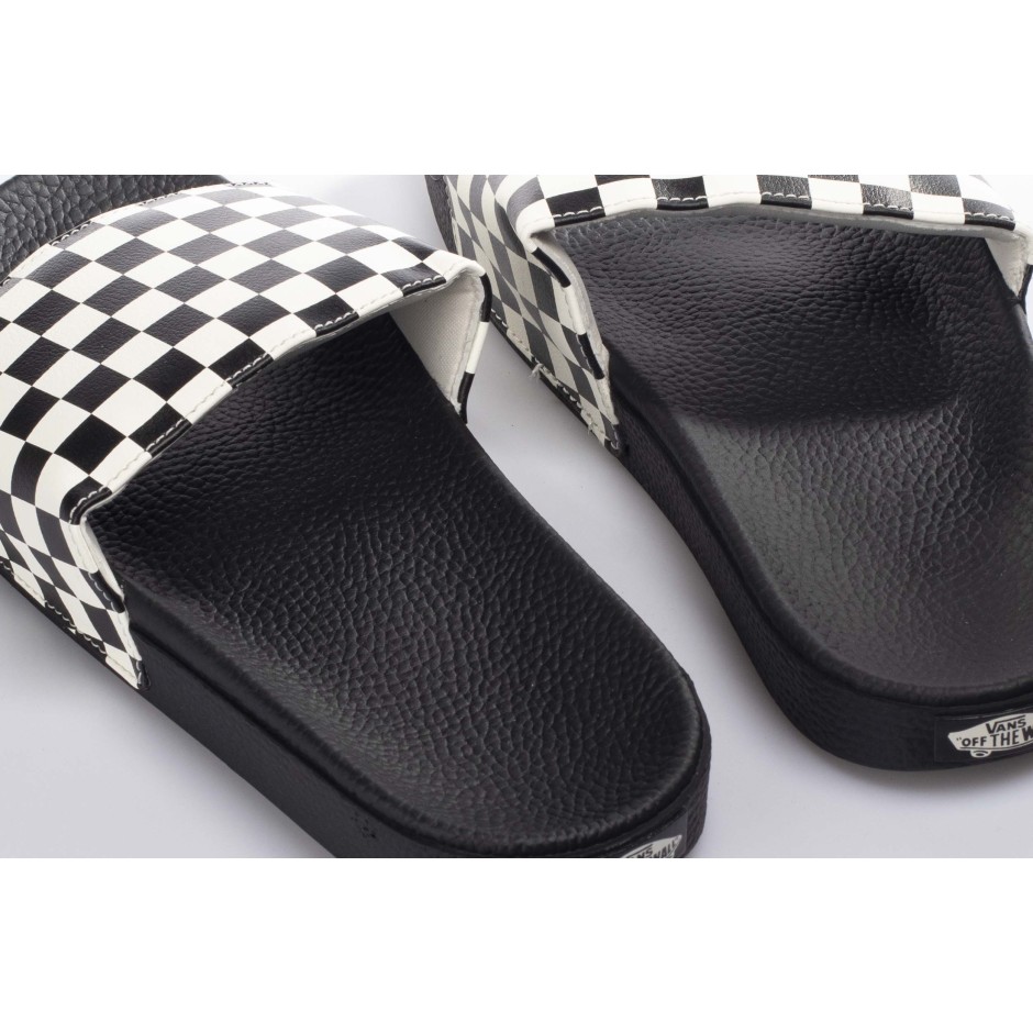 VANS CHECKERBOARD SLIDE-ON SANDALS V4KIIP9-IP9 Λευκό-Μαυρο