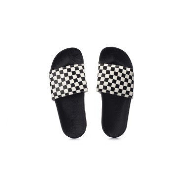 VANS CHECKERBOARD SLIDE-ON SANDALS V4KIIP9-IP9 Λευκό-Μαυρο