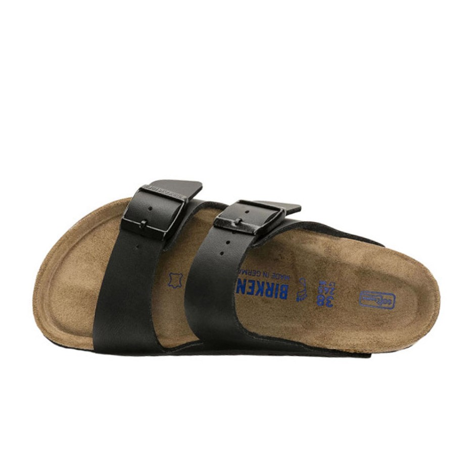 Unisex Σανδάλια Μαύρα - Birkenstock Arizona Soft Footbed 