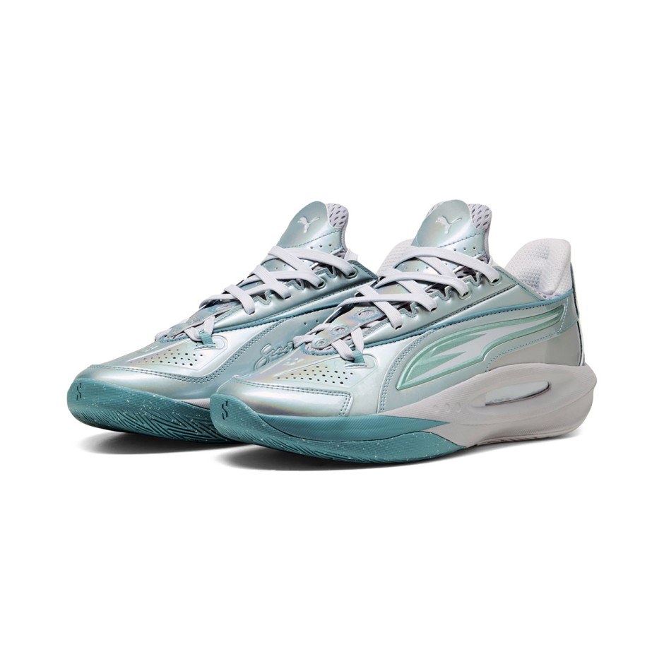 Ανδρικά Παπούτσια Μπάσκετ Ασημί - PUMA Scoot Zeros III