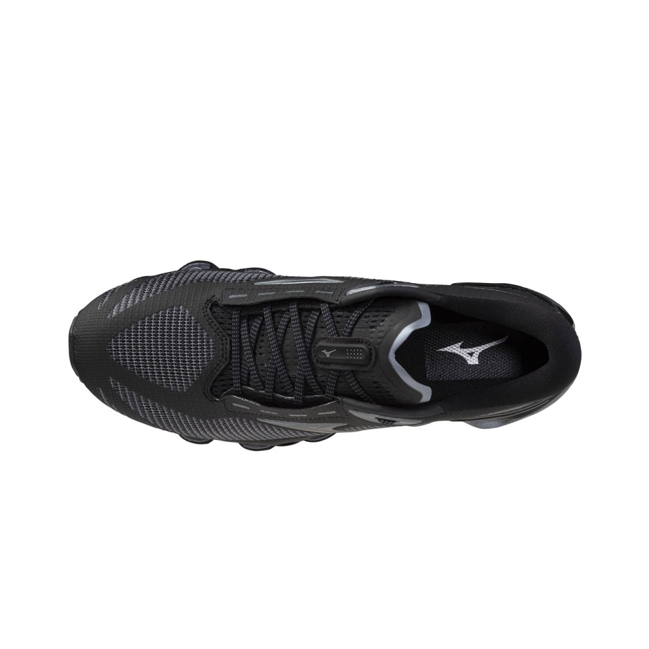 Ανδρικά Παπούτσια για Τρέξιμο Μαύρα - Mizuno Wave Prophecy 15