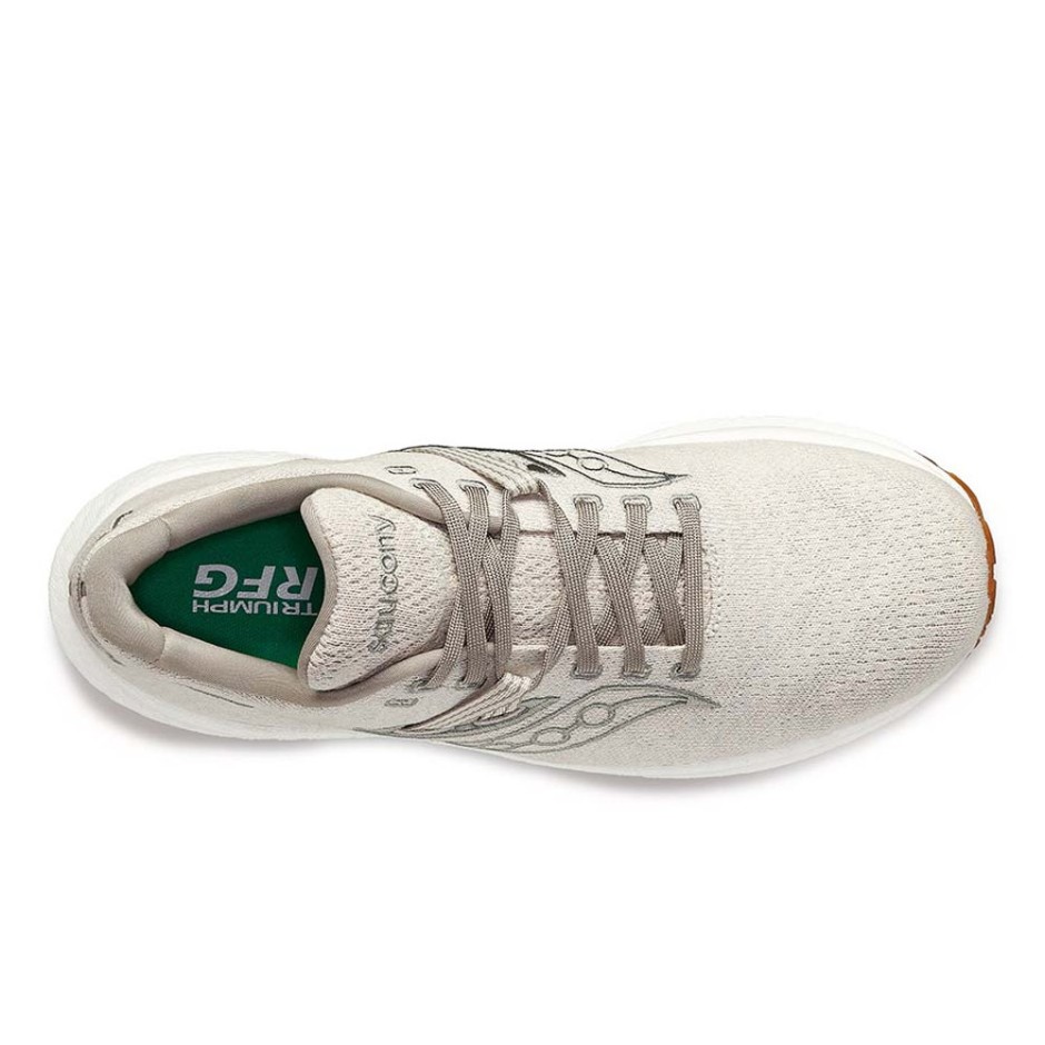 Saucony Triumph RFG Εκρού - Ανδρικά Παπούτσια για Τρέξιμο 