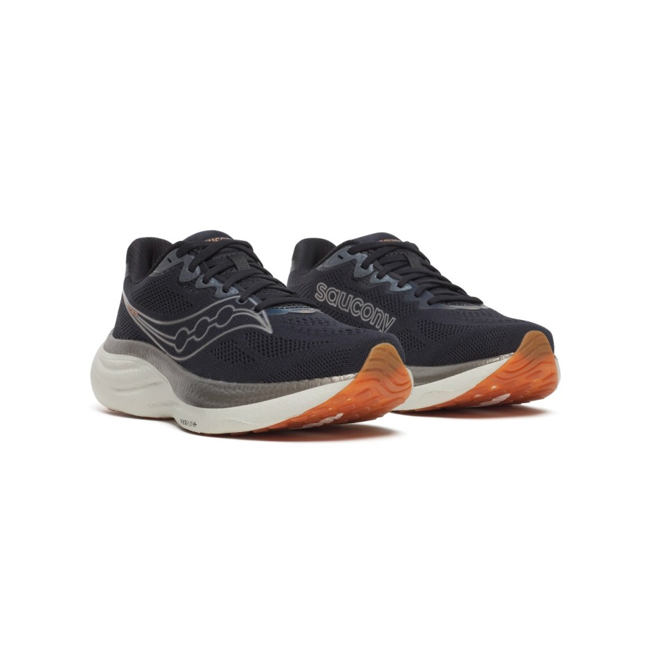 Ανδρικά Παπούτσια για Τρέξιμο Μαύρα - Saucony Ride 19