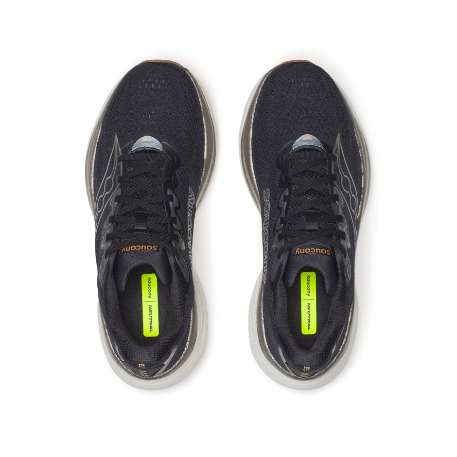 Ανδρικά Παπούτσια για Τρέξιμο Μαύρα - Saucony Ride 19