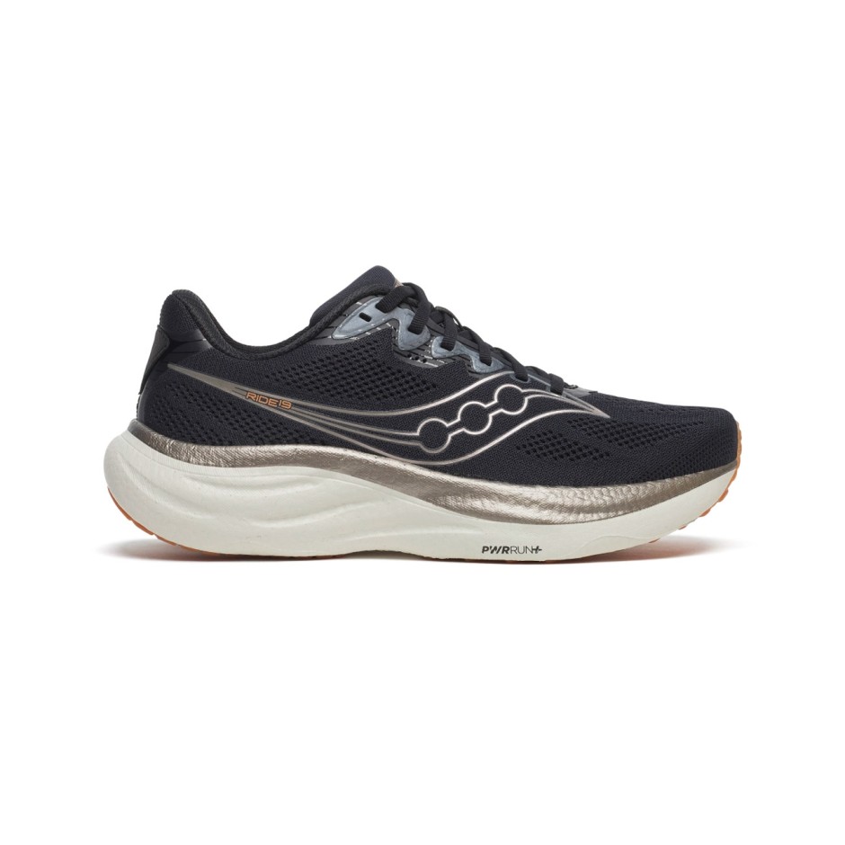 Ανδρικά Παπούτσια για Τρέξιμο Μαύρα - Saucony Ride 19