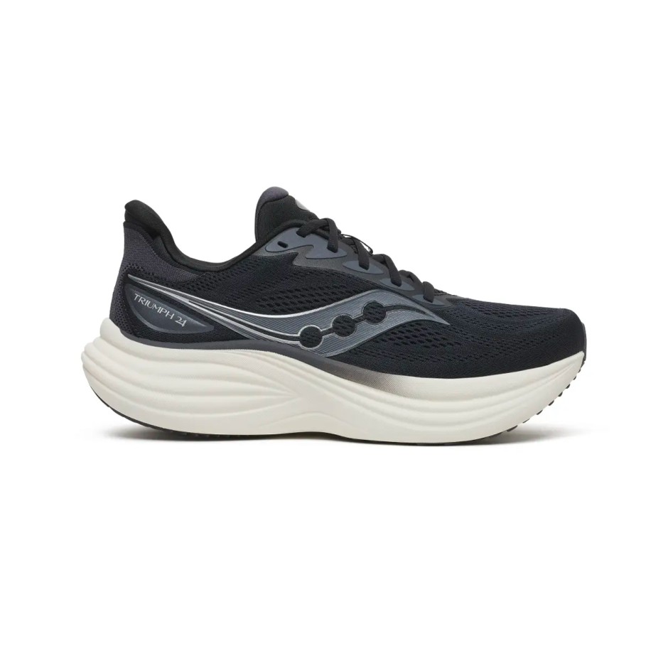 Ανδρικά Παπούτσια για Τρέξιμο Μαύρα - Saucony Triumph 24