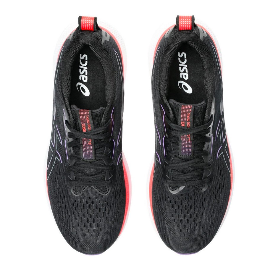 Ανδρικά Παπούτσια για Τρέξιμο Μαύρα - ASICS GLIDERIDE MAX