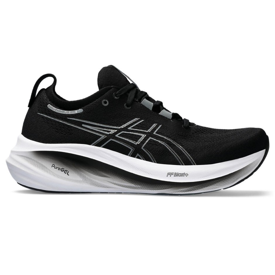 Ανδρικά Παπούτσια για Τρέξιμο Λευκά-Μαύρα - ASICS GEL-NIMBUS 26 