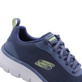 SKECHERS MESH LACE UP SNEAKER W 232822-NVLM Blue Image 3