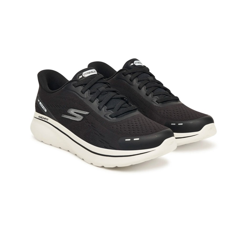 Men's Running Shoes Black - Skechers GO WALK Arch Fit N-Joy