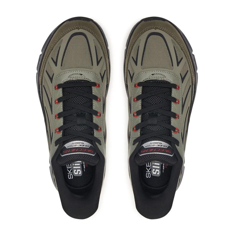 Ανδρικά Παπούτσια για Τρέξιμο Λαδί - Skechers Relaxed Fit Glide-Step Fater