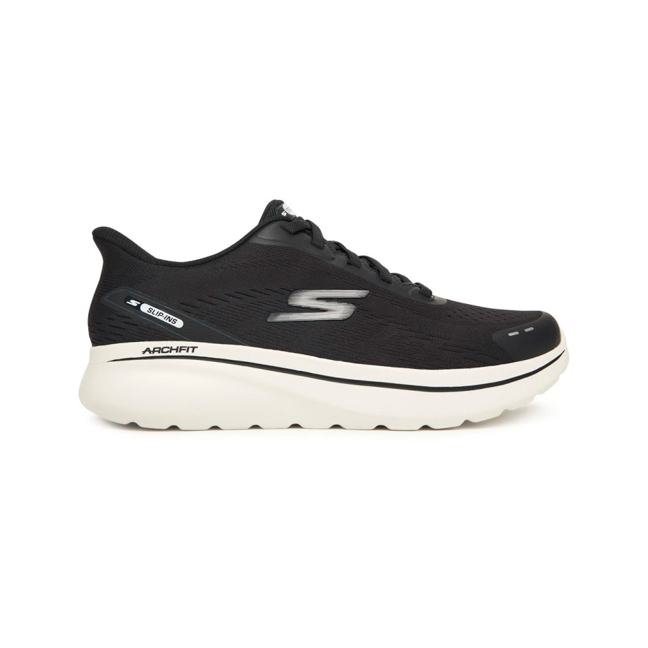 Men's Running Shoes Black - Skechers GO WALK Arch Fit N-Joy