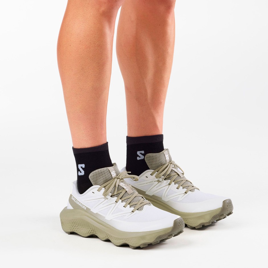 Ανδρικά Παπούτσια Trail Running Λευκά - Salomon Ultra Flow 2