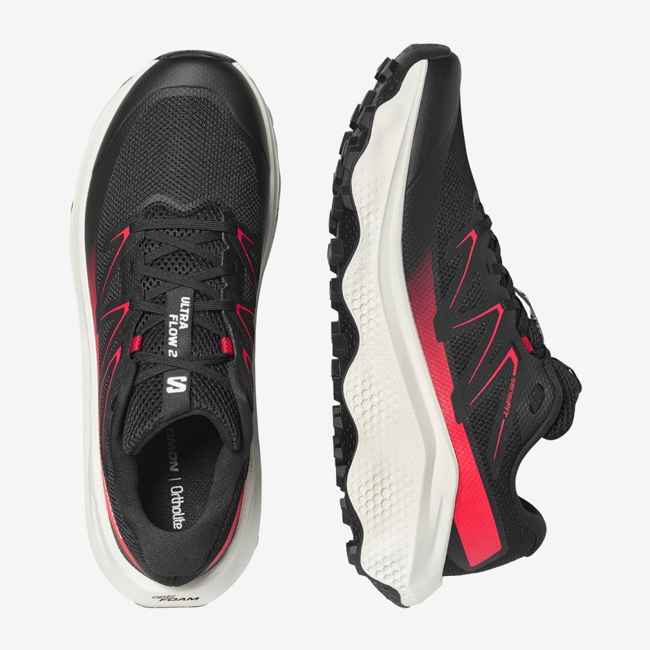 Men's Trail Running Shoes Black - Salomon Ultra Flow 2