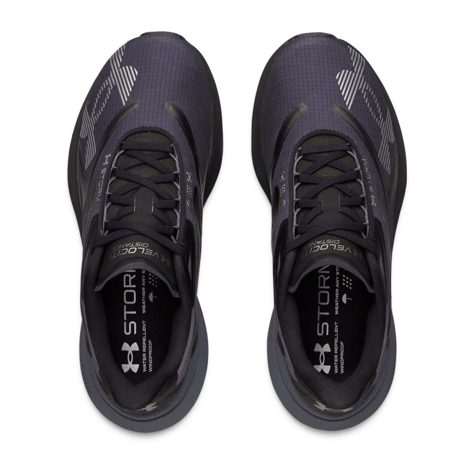 Men's Running Shoes Black - Under Armour Velociti Distance Storm