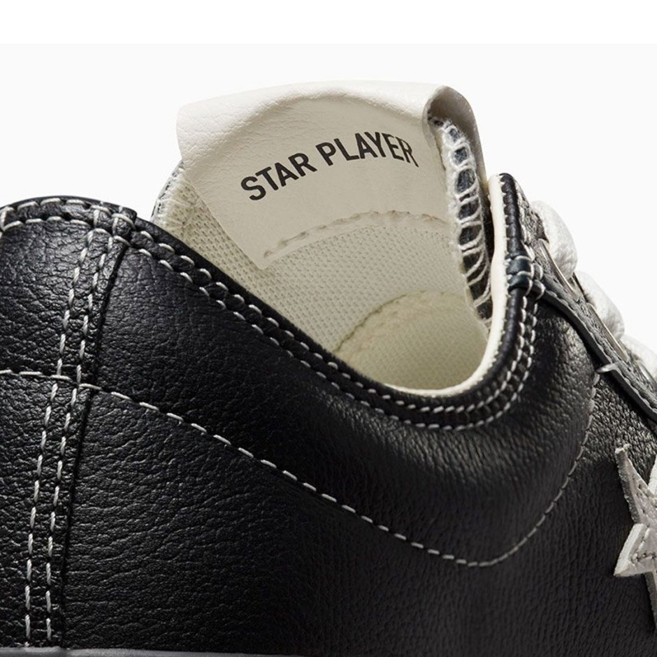 Converse Star Player 76 Fall Leather Μαύρο - Ανδρικά Παπούτσια