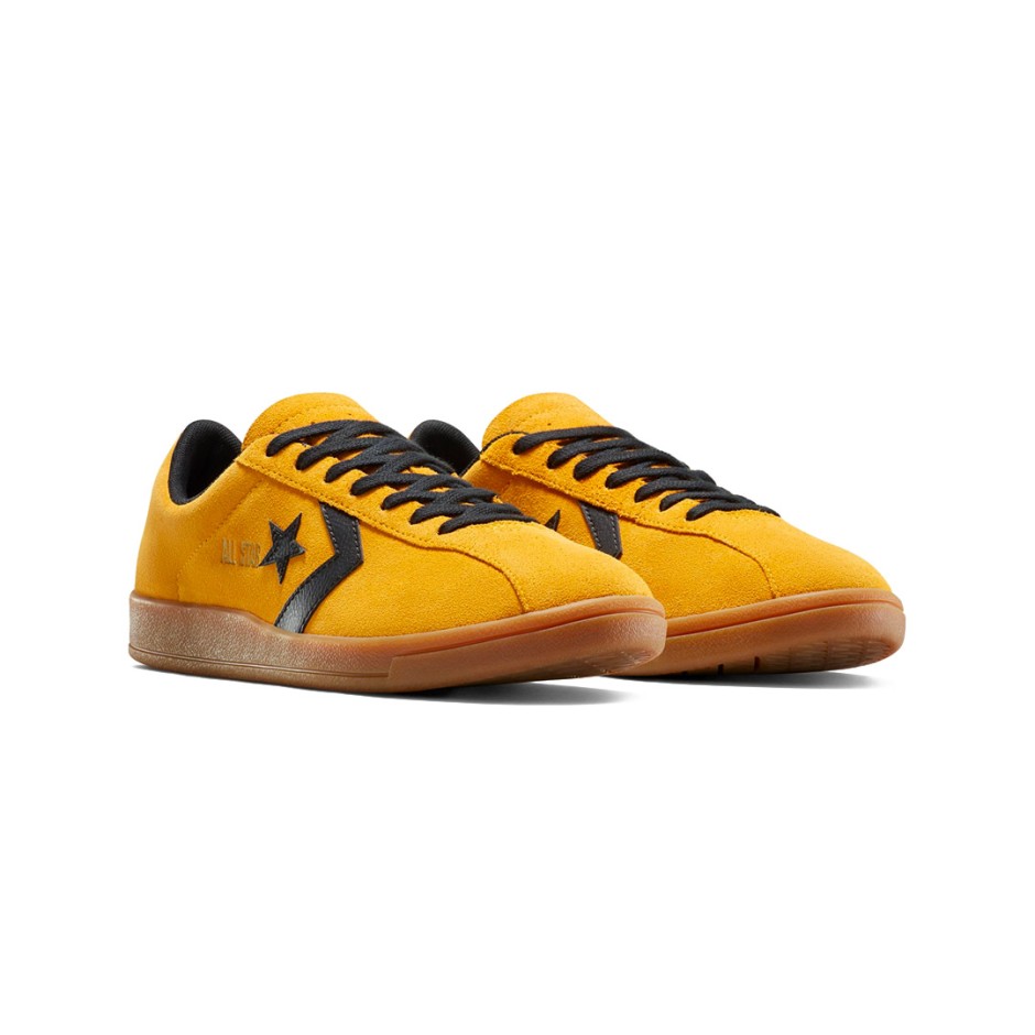 Ανδρικά Sneakers Μουσταρδί - Converse Classic Trainer Suede