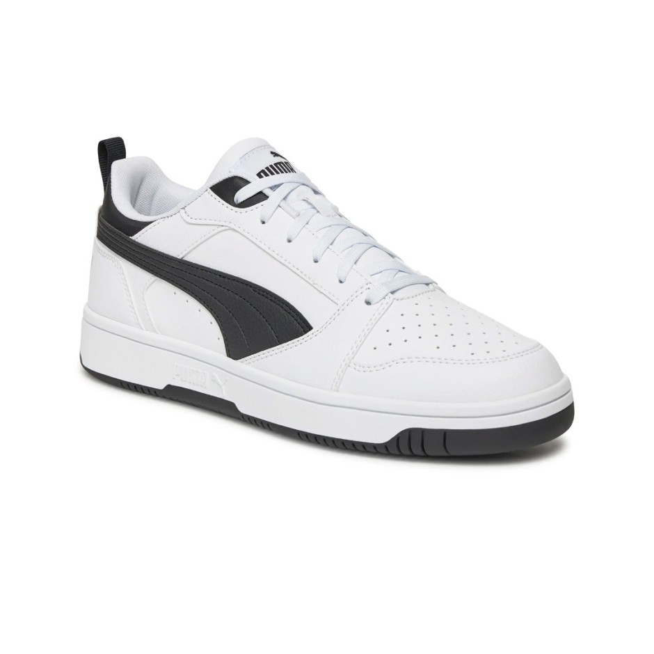 Ανδρικά Sneakers Λευκά-Μαύρα - Puma Rebound V6 Low
