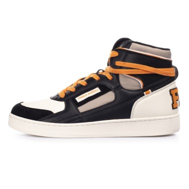 Ανδρικά Παπούτσια FRANKLIN MARSHALL THETA CROSSING Λευκό-Μαυρο FHIG0014S-3295 