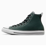 Converse Chuck Taylor All Star Leather Πράσινο - Ανδρικά Sneakers Μποτάκια Εικόνα 0