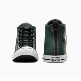 Converse Chuck Taylor All Star Leather Πράσινο - Ανδρικά Sneakers Μποτάκια Εικόνα 3