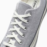 Ανδρικά Sneakers Γκρι - Converse Chuck 70 Washed Canvas Εικόνα 5