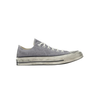 Ανδρικά Sneakers Γκρι - Converse Chuck 70 Washed Canvas