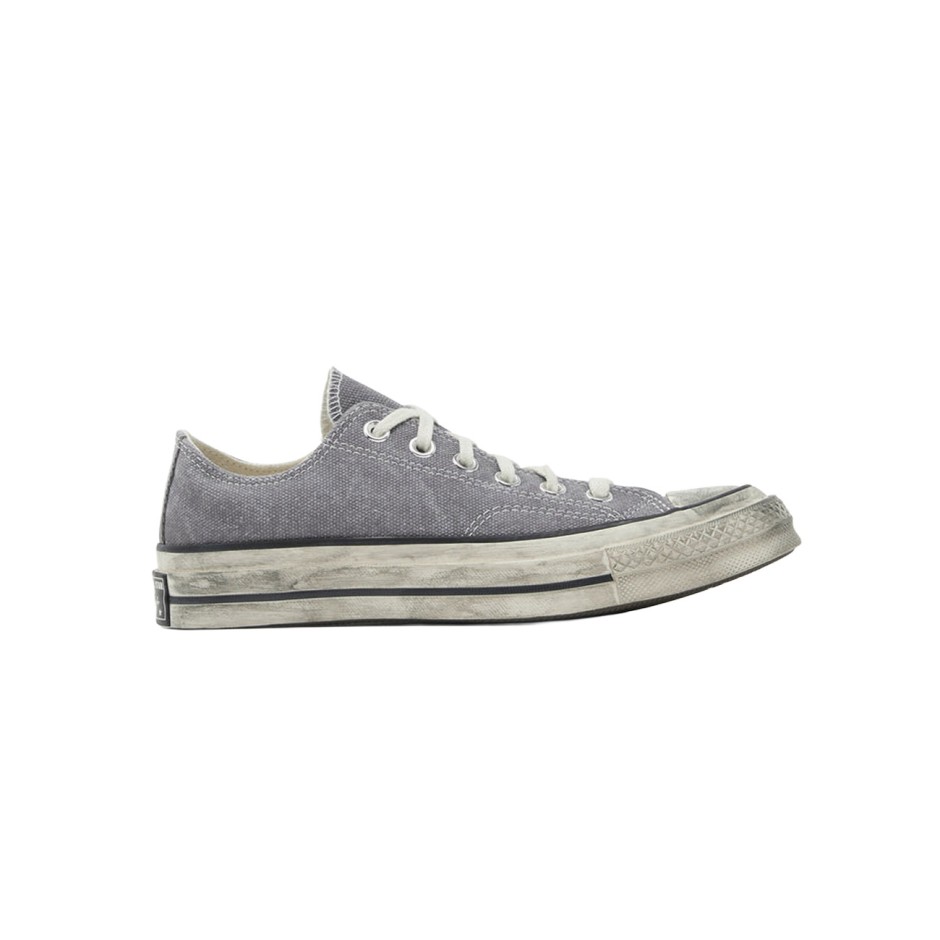 Ανδρικά Sneakers Γκρι - Converse Chuck 70 Washed Canvas