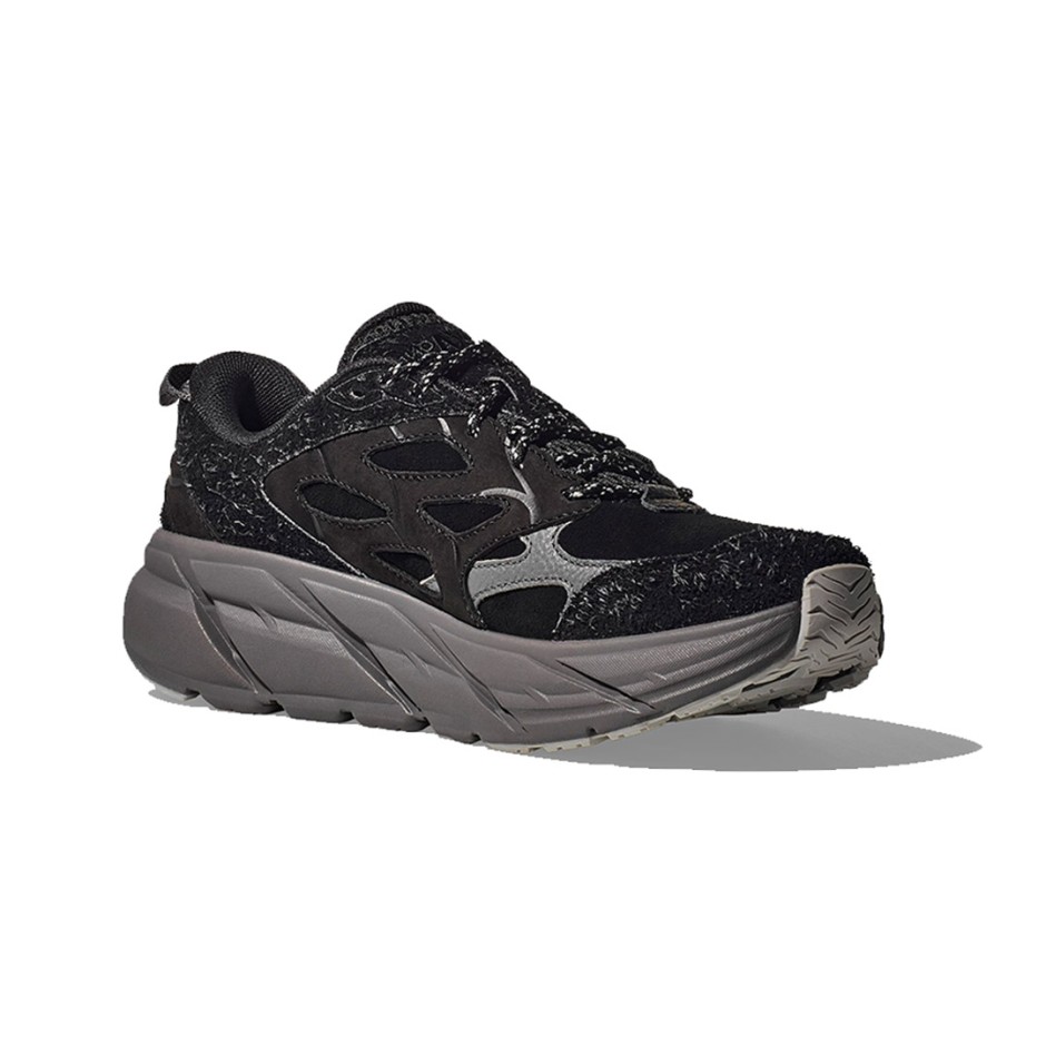 Ανδρικά Sneakers Μαύρα - HOKA ONE ONE Clifton L Suede