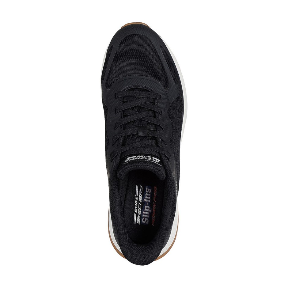 SKECHERS SLIP-INS KNIT HOTMELT LACE UP SNEAKER 118423-BLK Black