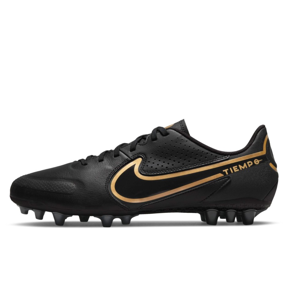 nike tiempo black gold