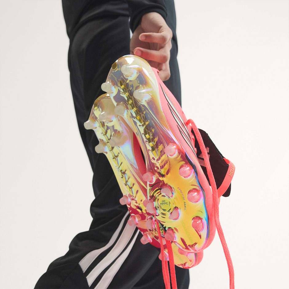 Men's Football Shoes Pink - adidas Performance Predator Elite Fold-Over Tongue AG