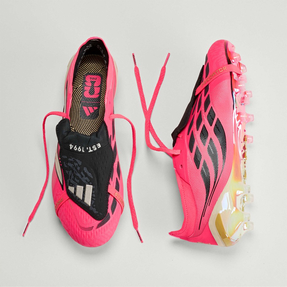 Men's Football Shoes Pink - adidas Performance Predator Elite Fold-Over Tongue AG