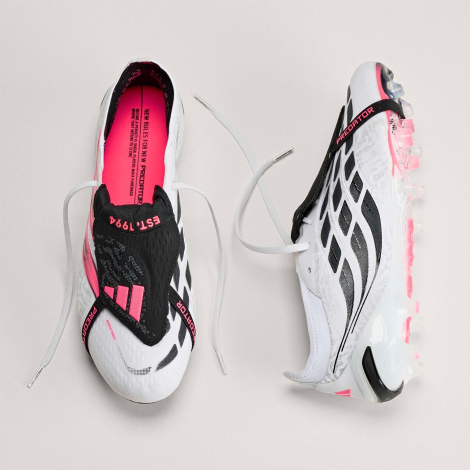 Men's Football Shoes White - adidas Performance Predator Elite Fold-Over Tongue AG