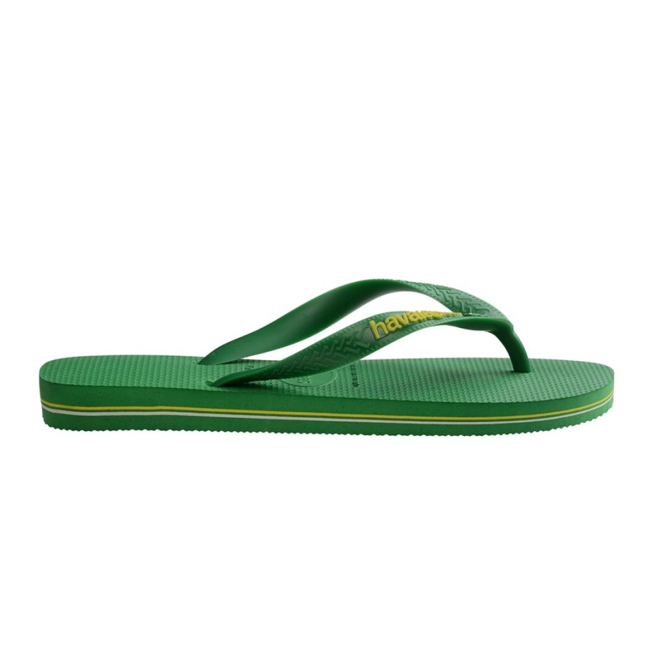 Ανδρικές Σαγιονάρες Πράσινες - Havaianas Brazil Logo Neon