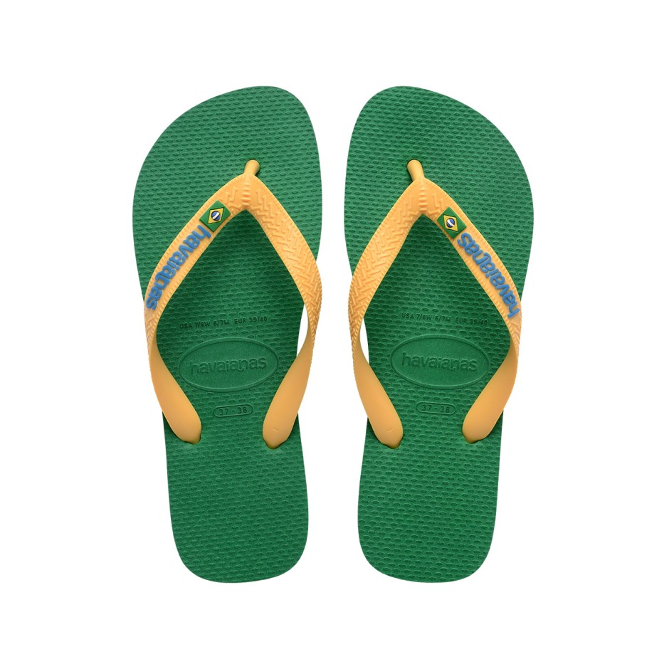 Men's Flip-Flops Green - Havaianas Brasil Logo