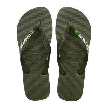 Ανδρικές Σαγιονάρες Πράσινες - Havaianas Brasil Logo