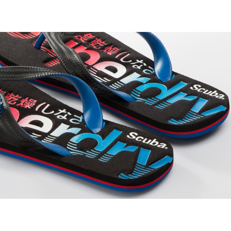 SUPERDRY SCUBA FADED FLIP FLOP MF3752SQF1-EUZ Black