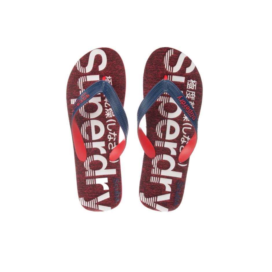 SUPERDRY SCUBA GRIT FLIP FLOP MF3106ET-W2Z Κόκκινο