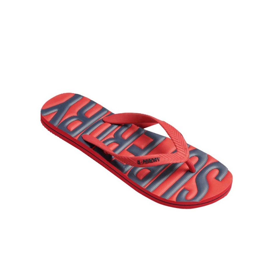 SUPERDRY VINTAGE VEGAN FLIP FLOPS Κόκκινο