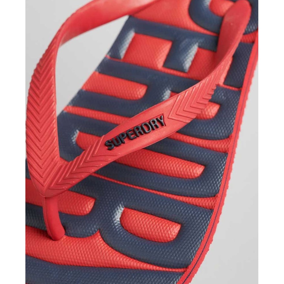 SUPERDRY VINTAGE VEGAN FLIP FLOPS Κόκκινο