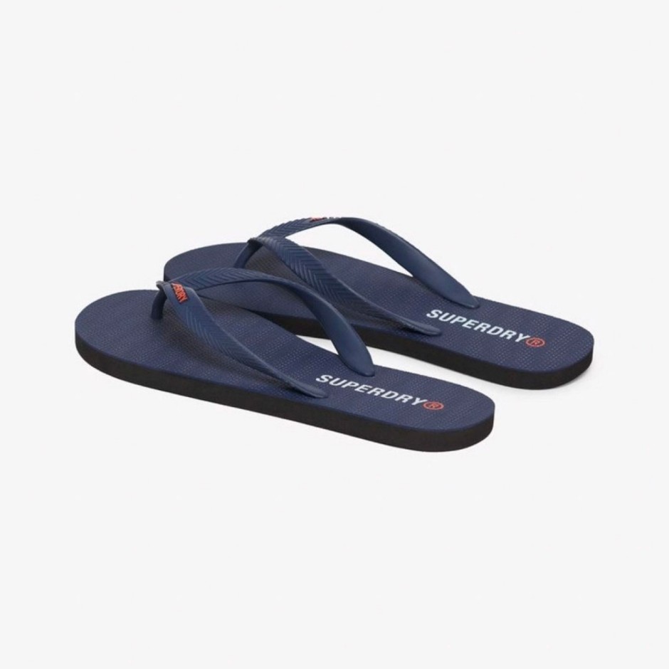 Men's Flip-Flops Blue - Superdry Core Essential