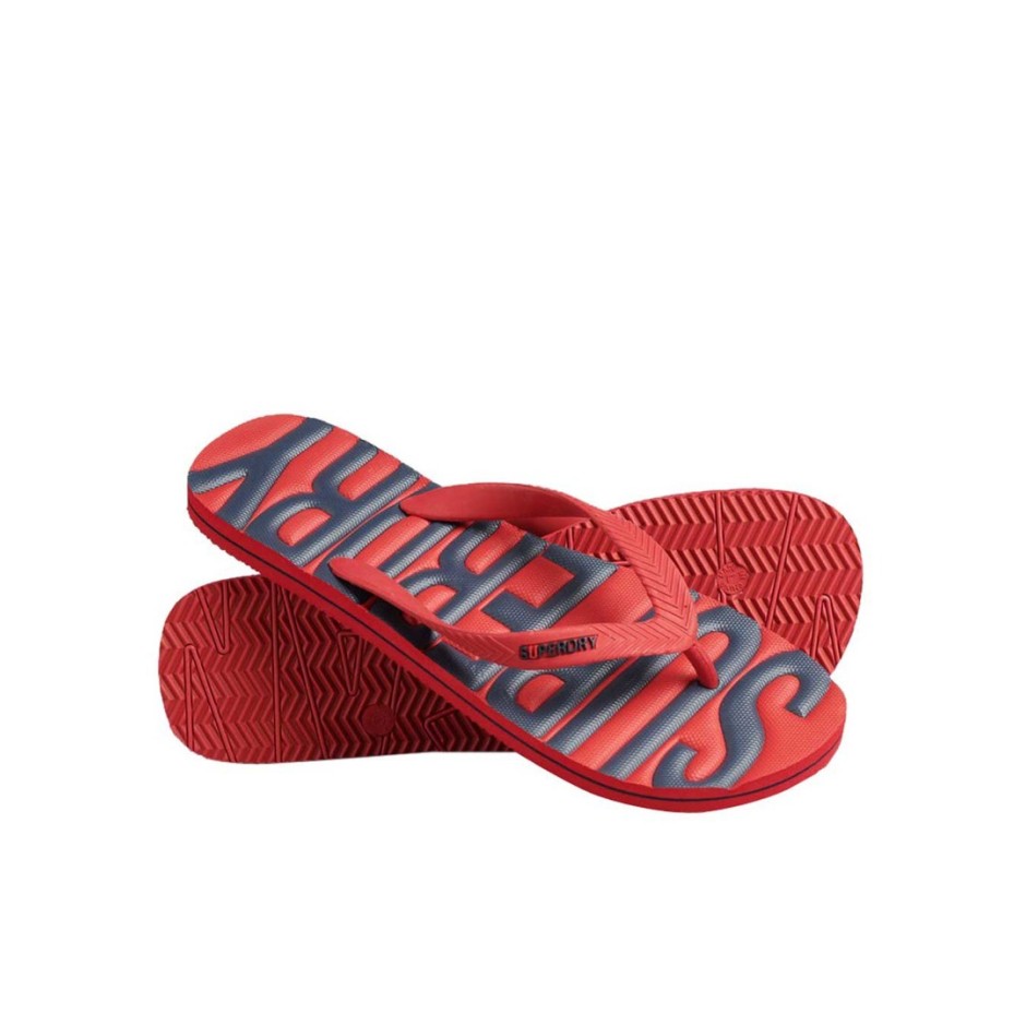 SUPERDRY VINTAGE VEGAN FLIP FLOPS MF310237A-RXG Red