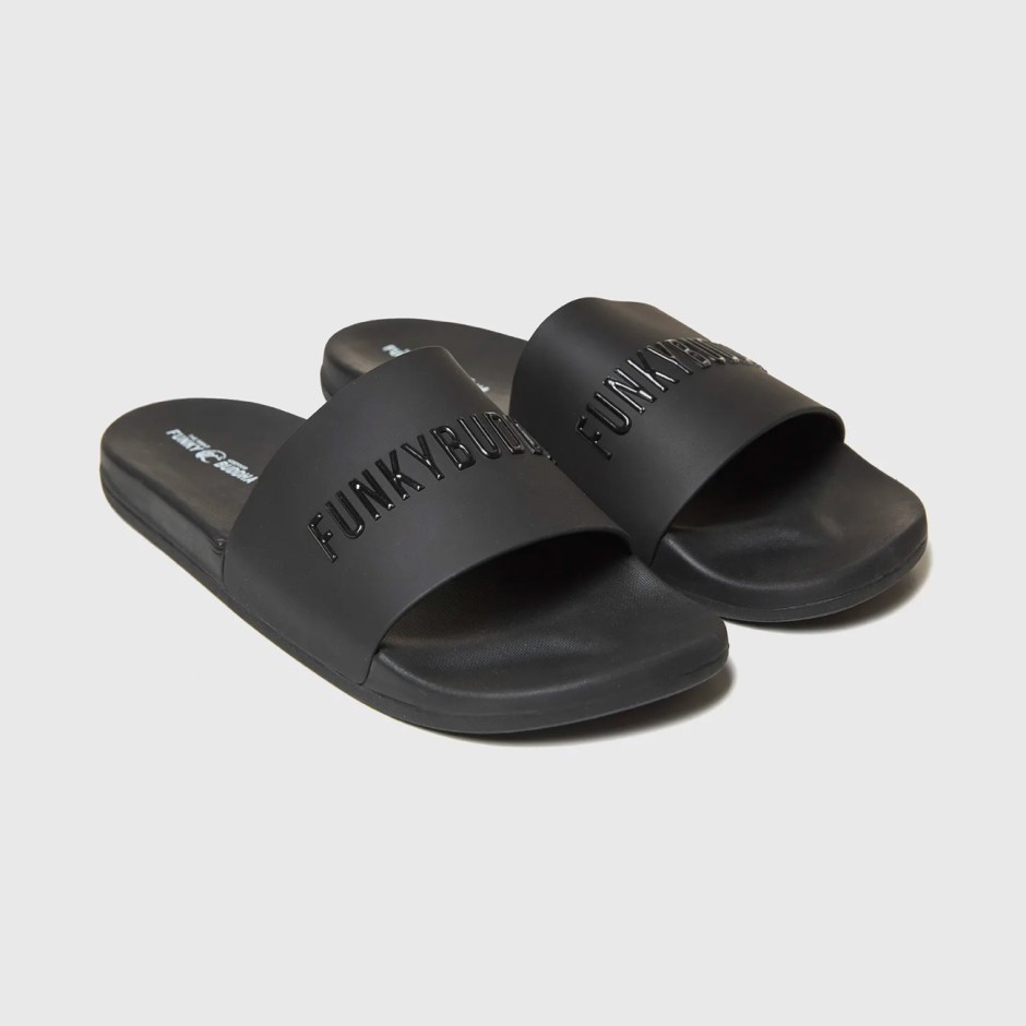 Men's Slides Black - Funky Buddha