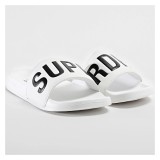 SUPERDRY D2 SDRY CORE VEGAN POOL SLIDE MF310256A-35C White Image 0